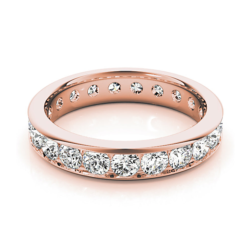 3.70 ct. Round Diamond Eternity Band Channel Set Ring-VIRABYANI